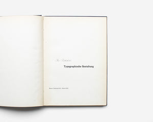 Typographische Gestaltung, 1935 [Jan Tschichold]