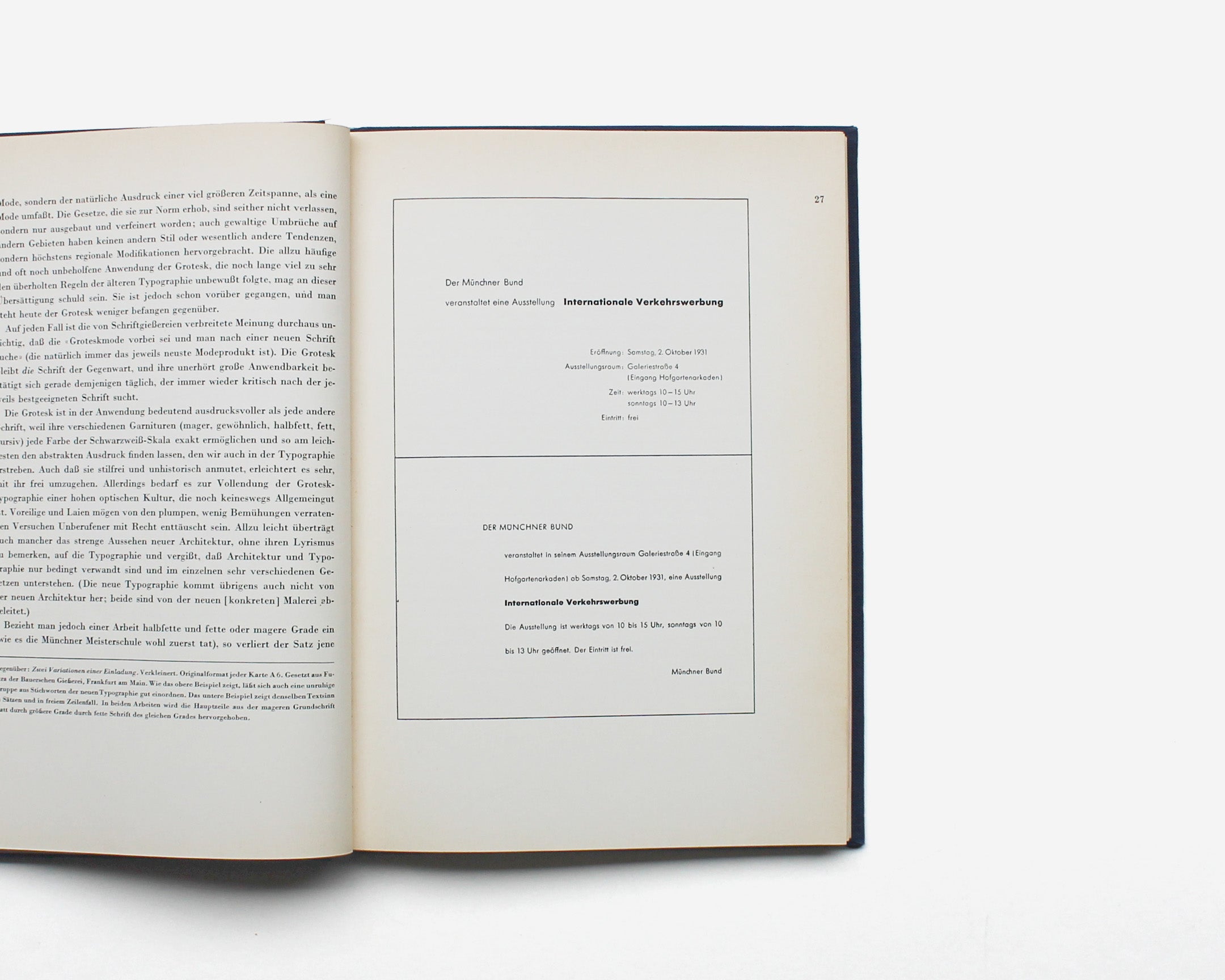 Typographische Gestaltung, 1935 [Jan Tschichold, Basel