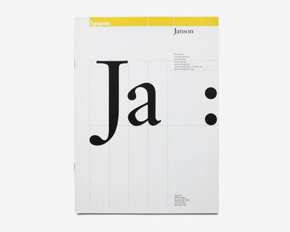 Typogram Type Specimens: Futura, Gill Sans, Janson, Bodoni [Willi Kunz]