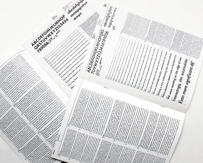 Typogram Type Specimens: Futura, Gill Sans, Janson, Bodoni [Willi Kunz]