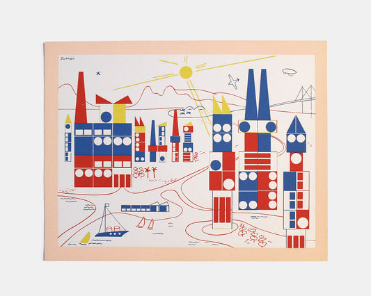 Build the Town Building Block Set: Ladislav Sutnar [Silkscreen Print]