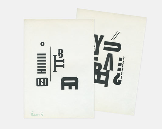 Two Experimental Typographic Prints [Unknown]